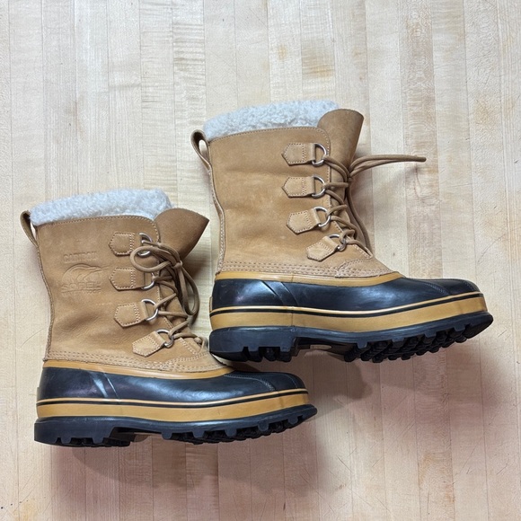 Sorel Caribou Women’s Winter Waterproof Snow Boot Buff Size 9 - Picture 1 of 11